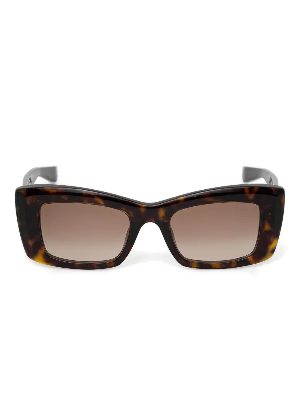 【Alexander McQueen】ブラウンレンズ スクエア型サングラス Alexander McQueen Eyewear スクエアフレーム サングラス | ブラウン