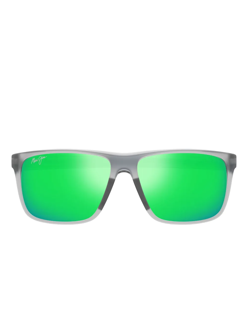 Maui Jim Lehopulu Rectangle-frame Sunglasses In Green