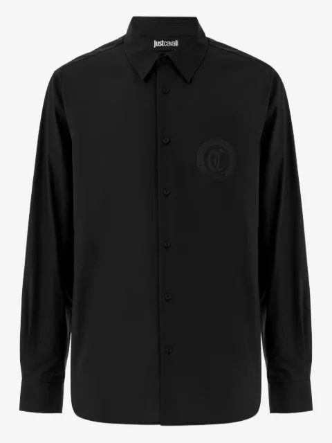 Just Cavalli logo-emblem long-sleeve shirt