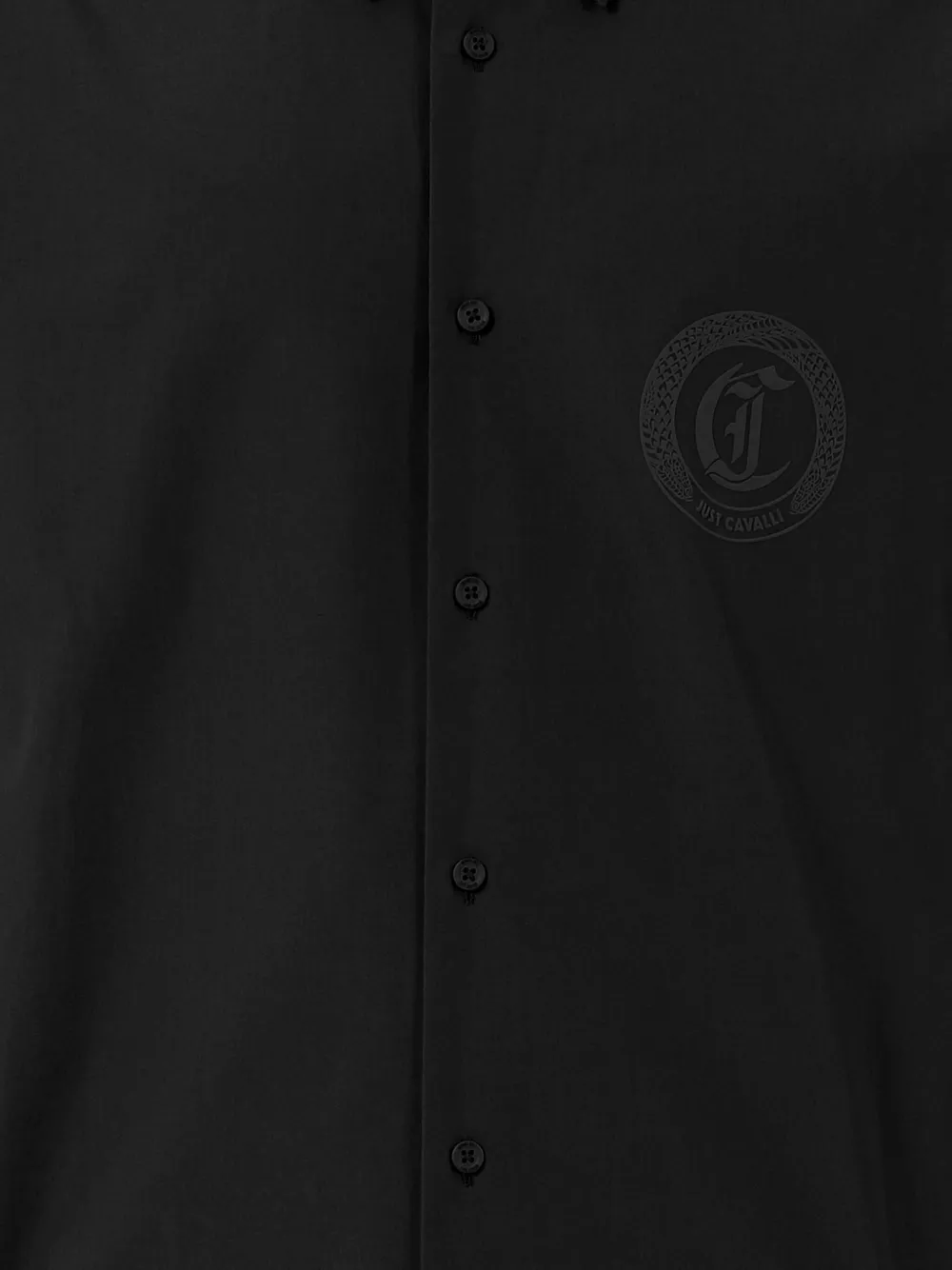 Just Cavalli Overhemd met logo-embleem en lange mouwen Zwart