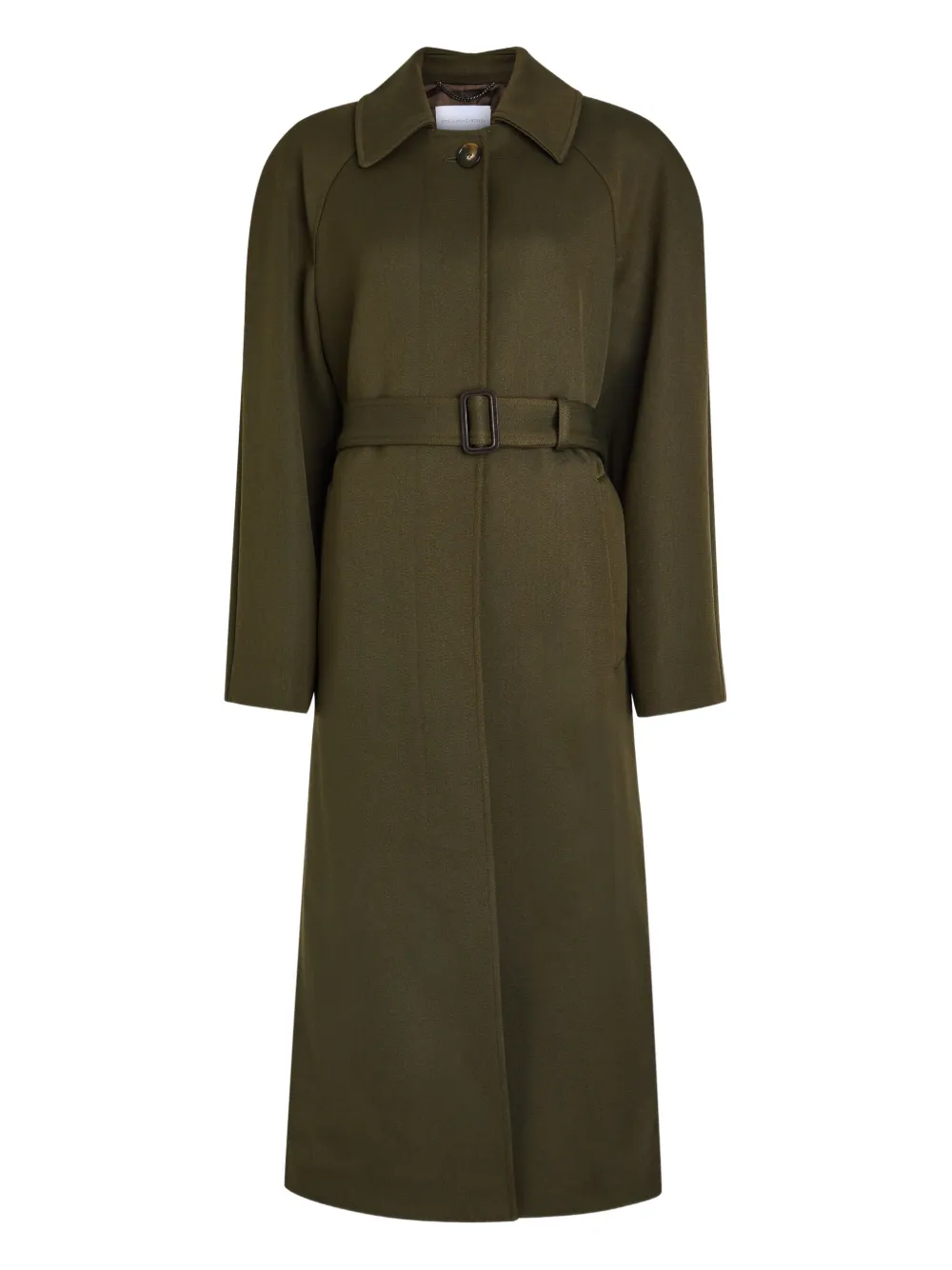 Stella McCartney belted single-breasted coat - Green