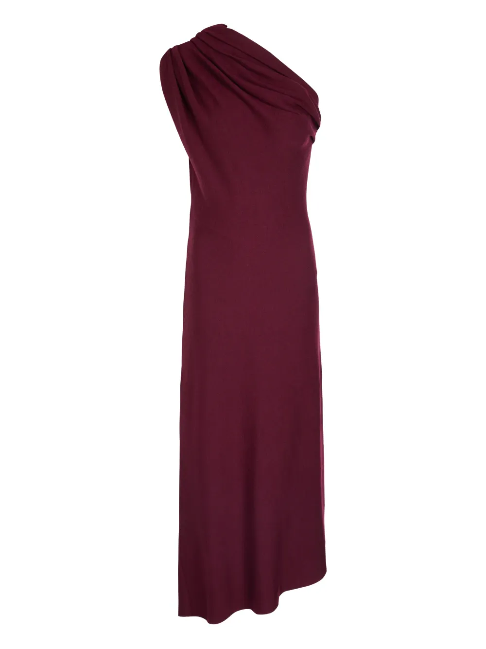 Khaite Coast Draped Maxi Dress In Purple