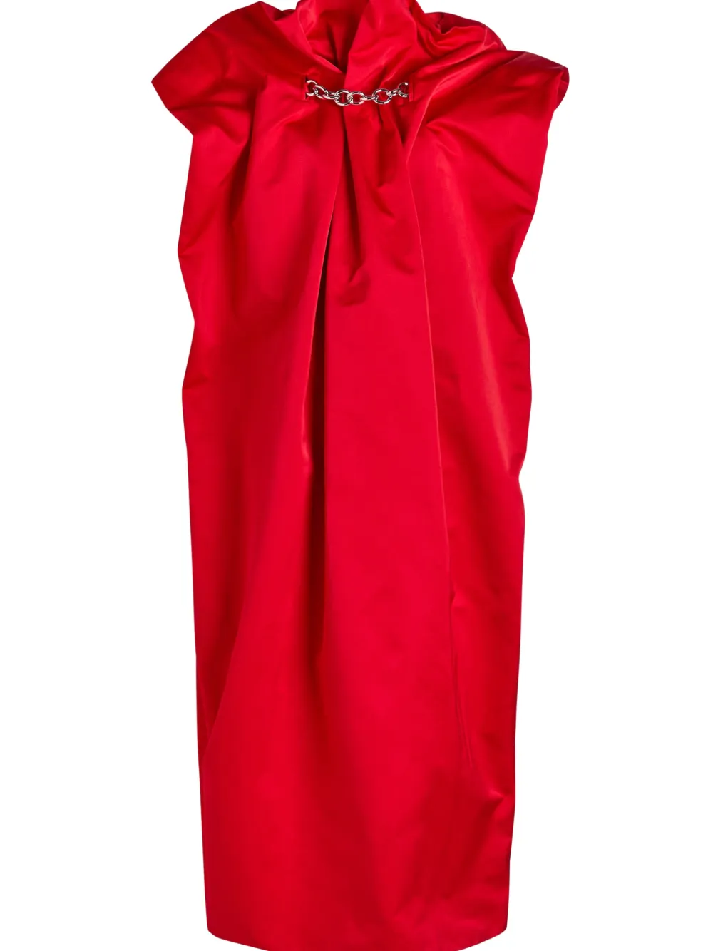 Simone Rocha chain-detail draped dress - Rood