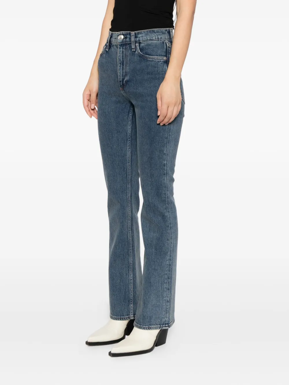 Rag & Bone Peyton High-rise Bootcut Jeans In Blue