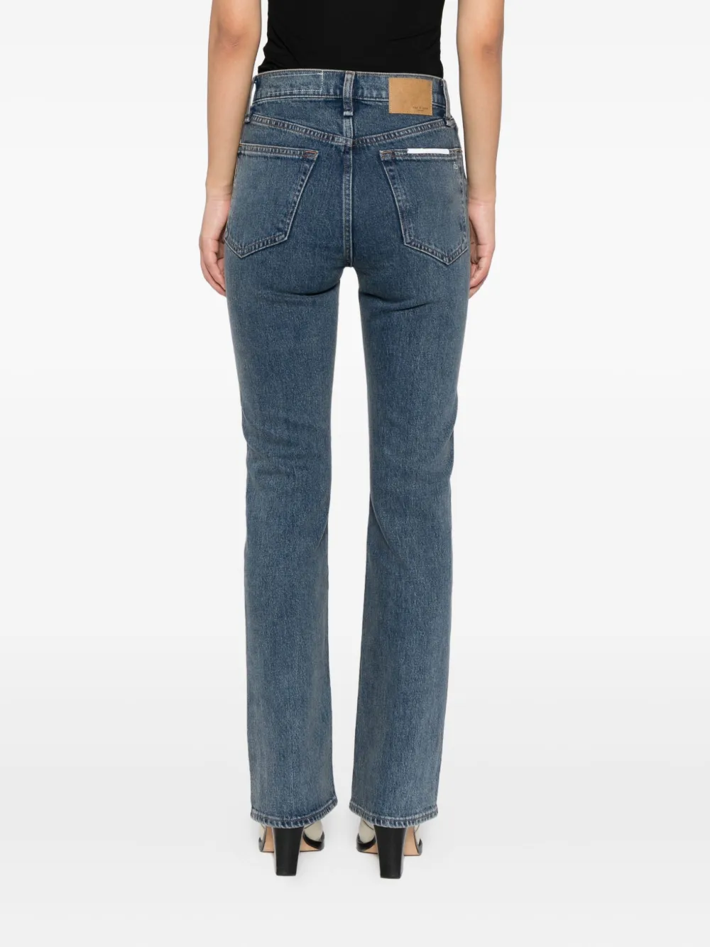 Rag & Bone Peyton High-rise Bootcut Jeans In Blue