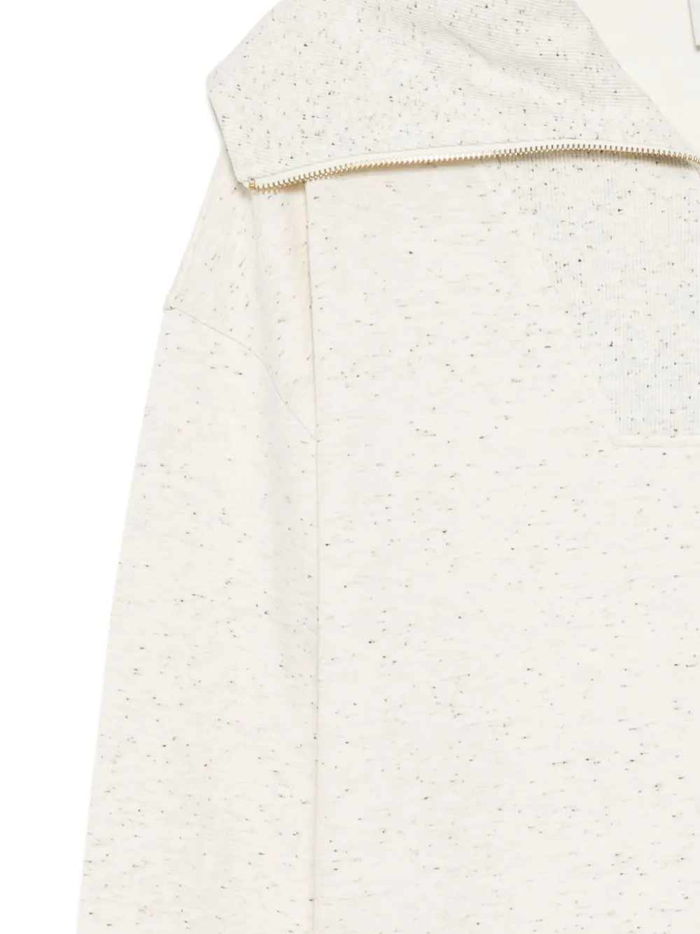 Varley Catherine sweater met halve rits Beige