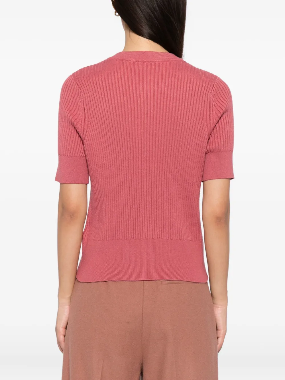 Varley Micha Short Sleeve Cardigan In Pink