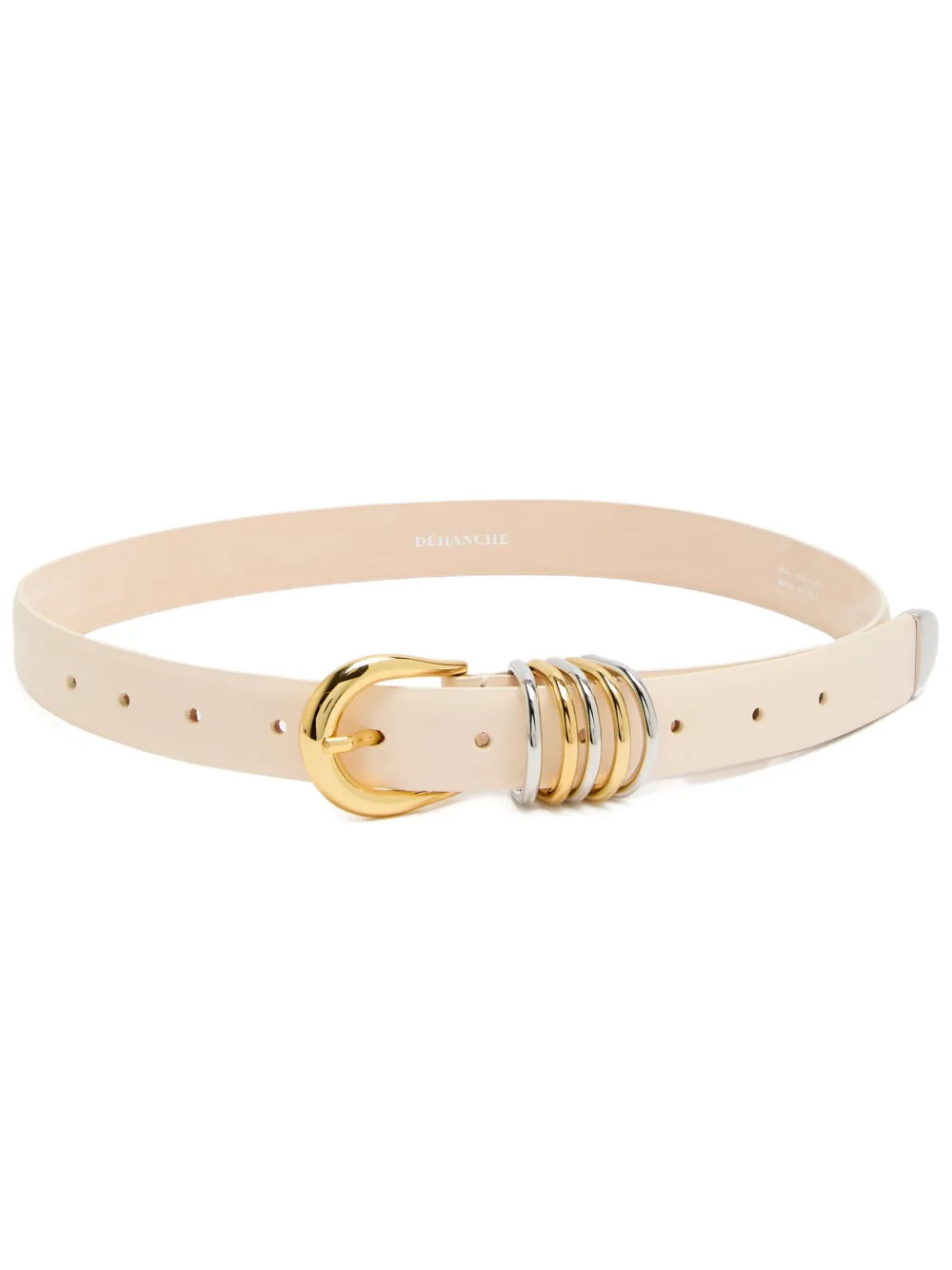 Déhanche ring buckle hollyhock belt - Beige