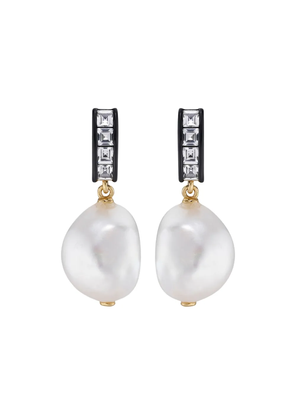 V JEWELLERY Blythe pearl earrings - Bianco