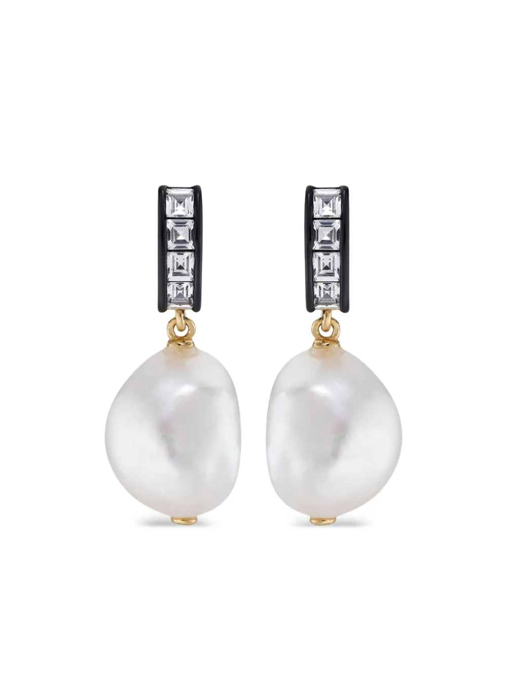 V JEWELLERY Blythe pearl earrings - Bianco