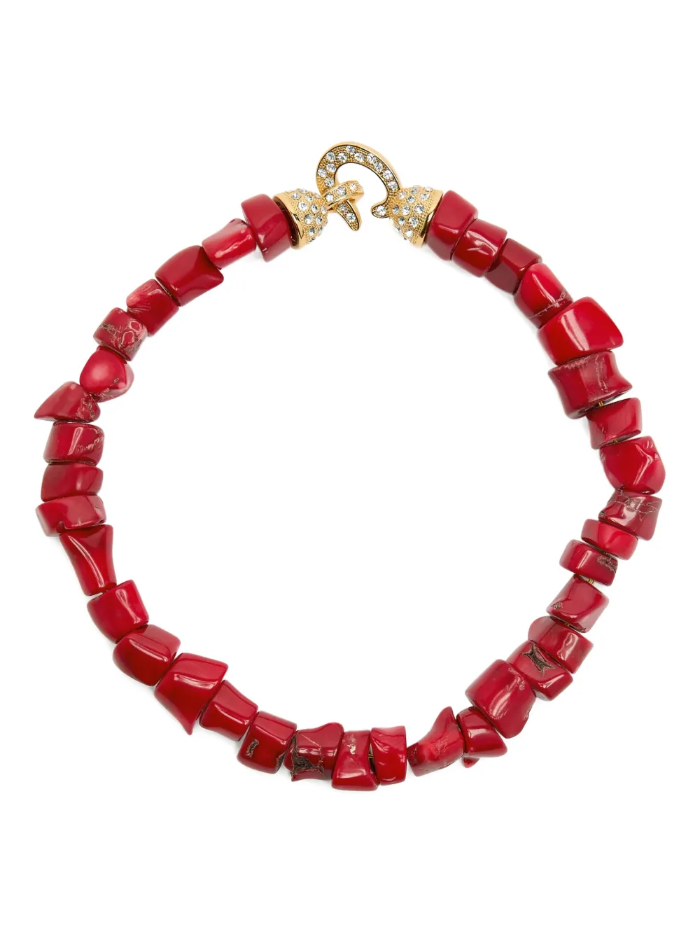 Timeless Pearly beaded necklace - Rosso