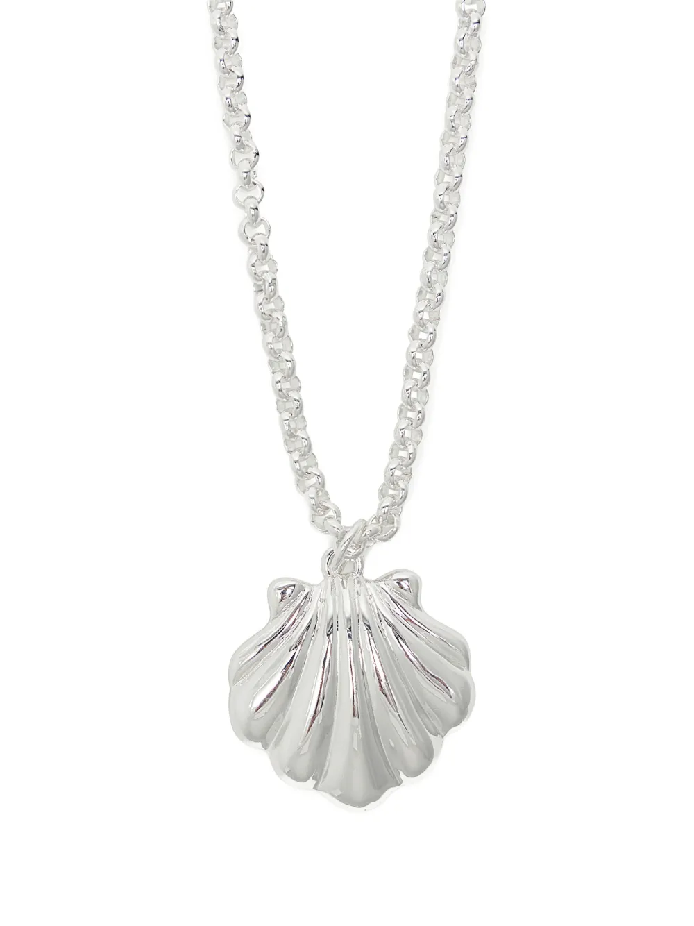 Timeless Pearly shell chain necklace | Silver | Image 1