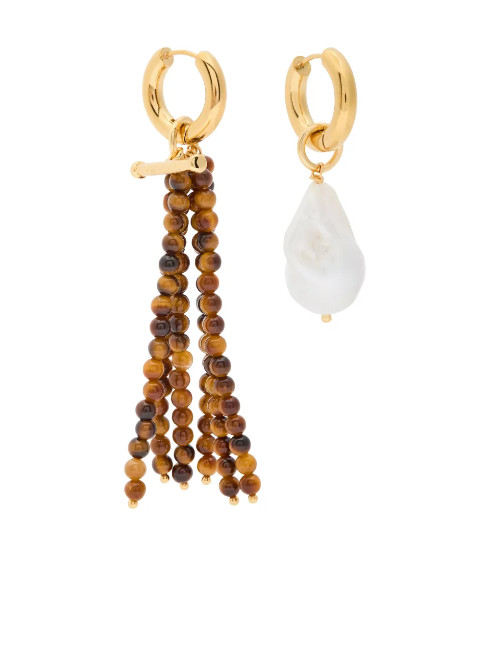 Timeless Pearly beaded drop earring | Gold | Image 1