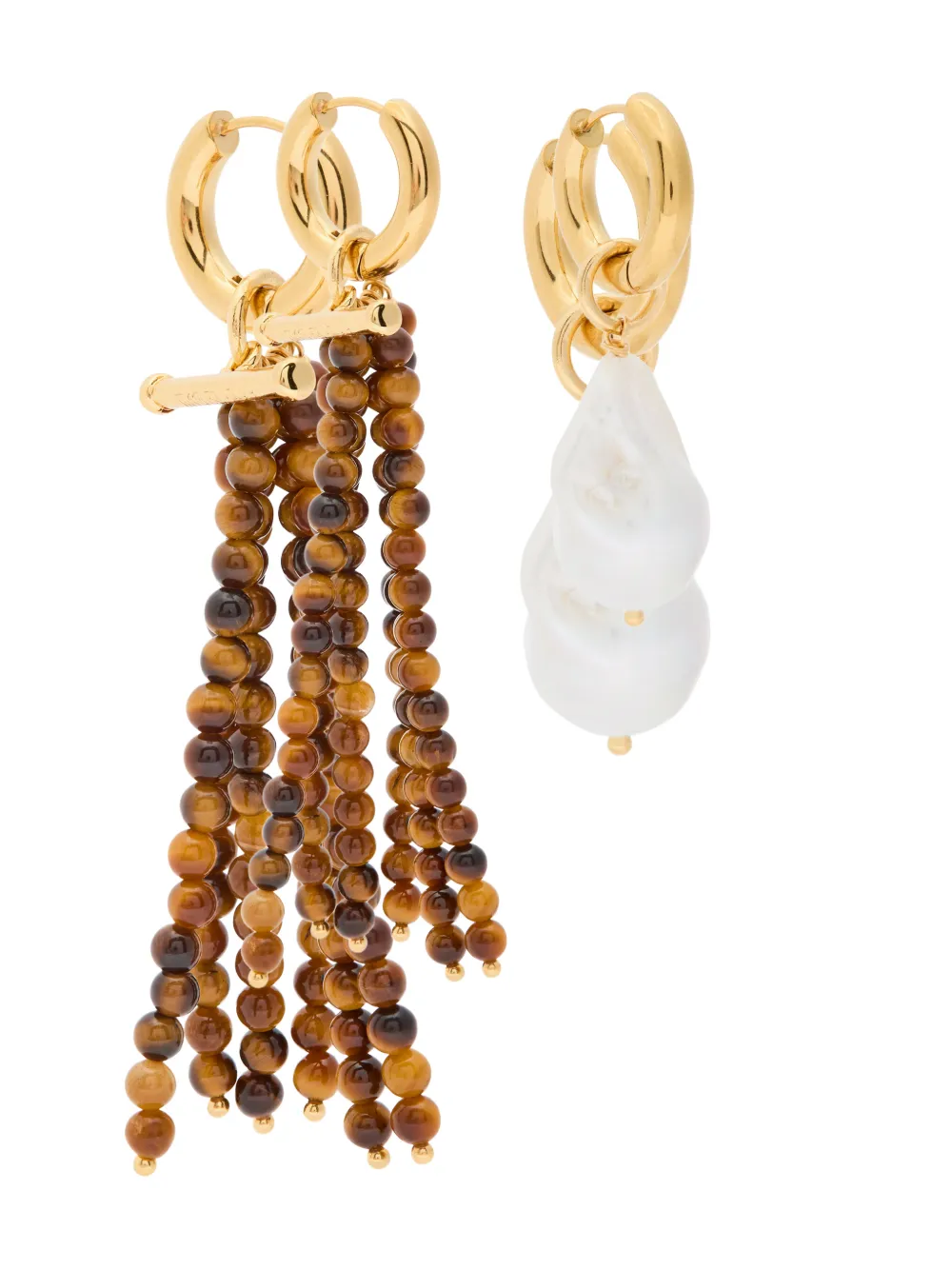Timeless Pearly beaded drop earring - Gold