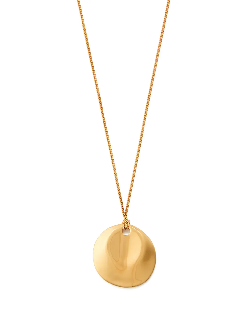 Nina Ricci dented-medallion necklace - Goud