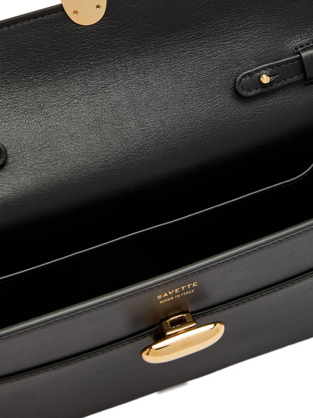 Savette Aymmetry leather shoulder bag - Zwart