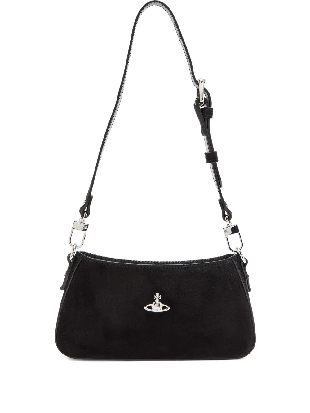 Vivienne Westwood Tasha suede shoulder bag - ブラック Vivienne Westwood Tasha suede shoulder bag - ブラック