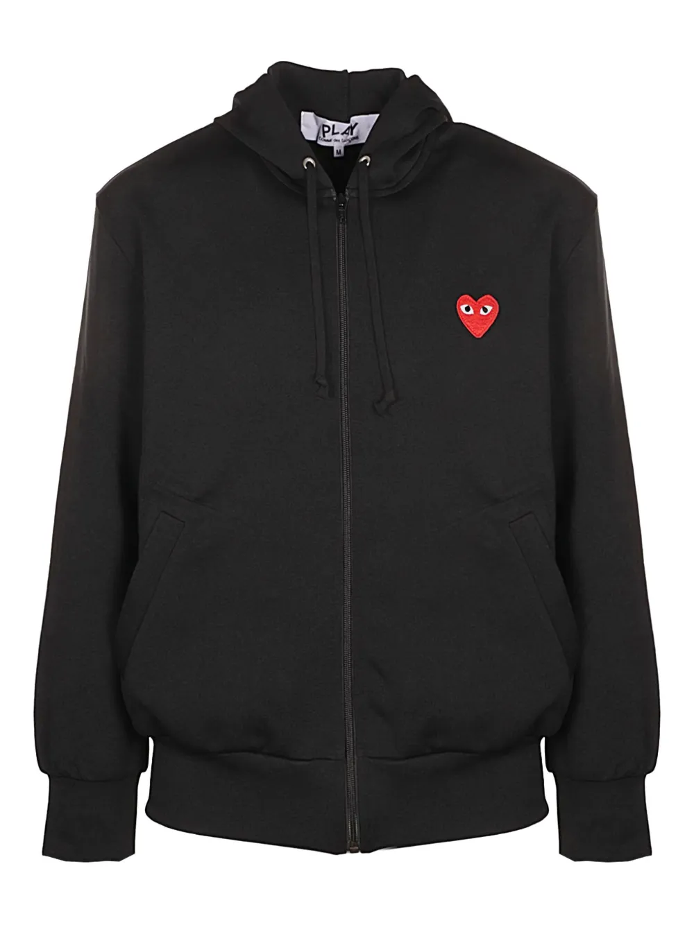 Comme Des Garçons Play zip logo patch sweatshirt – Black