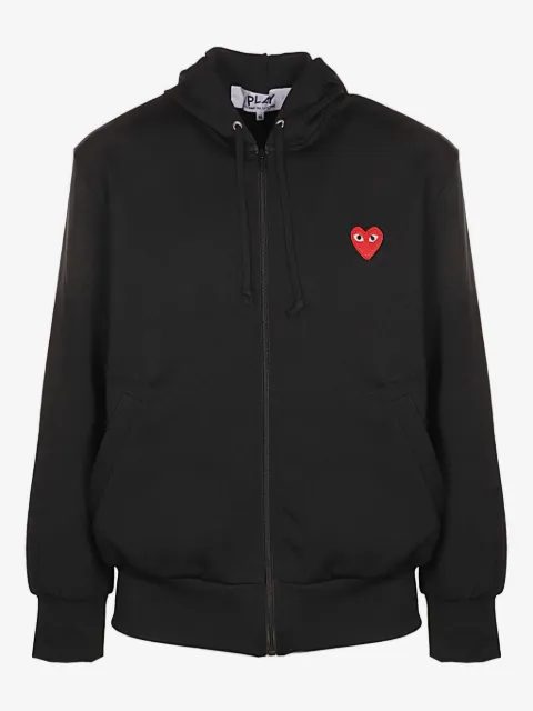 Comme Des Garçons Play heart-patch zip-up hoodie