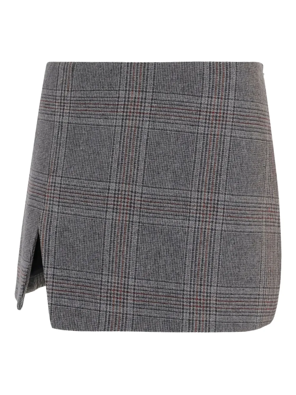 The Garment Wool Blend Skirt With Check Pattern In Gray