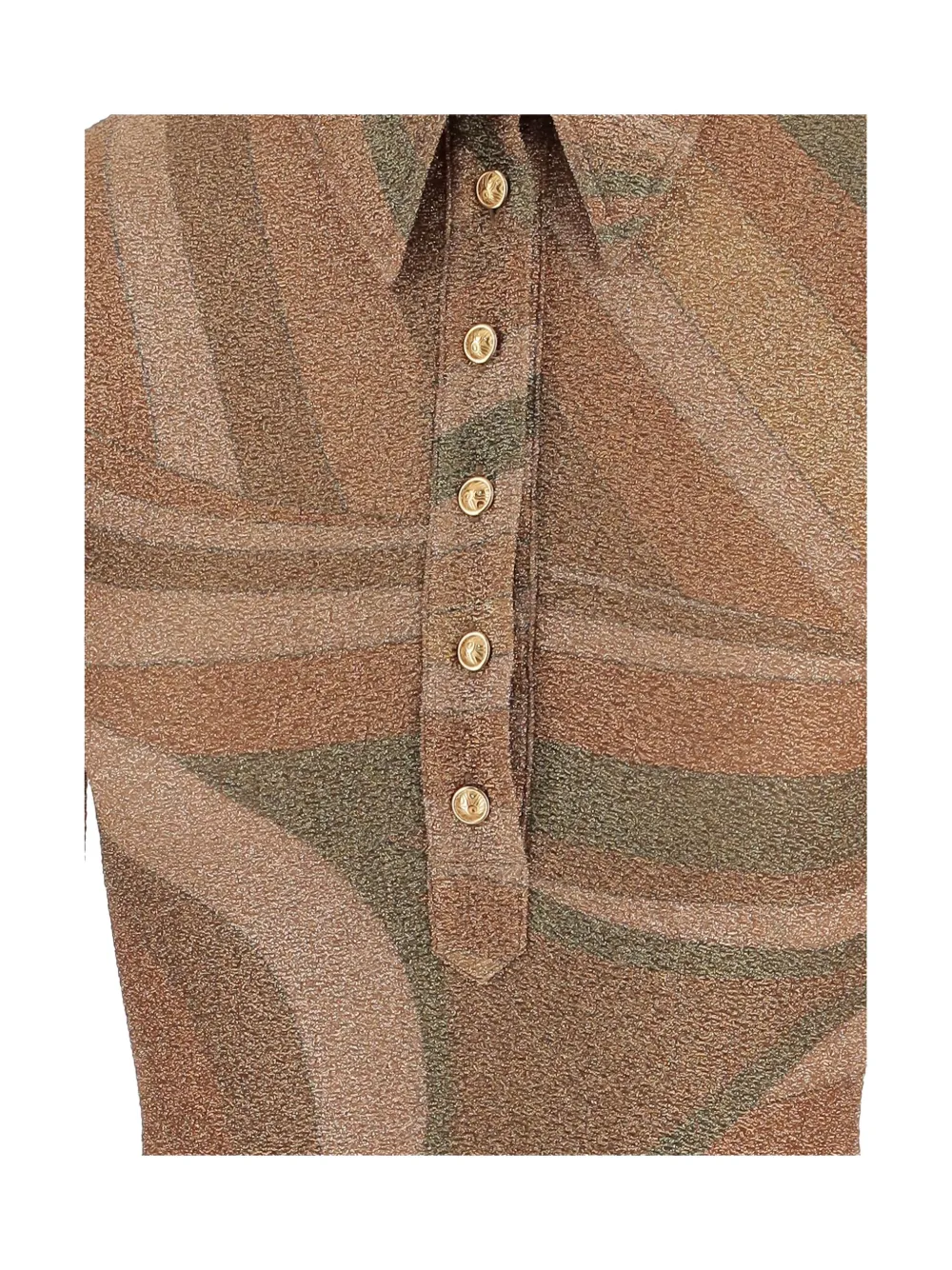 Pucci Buttoned Top In Brown