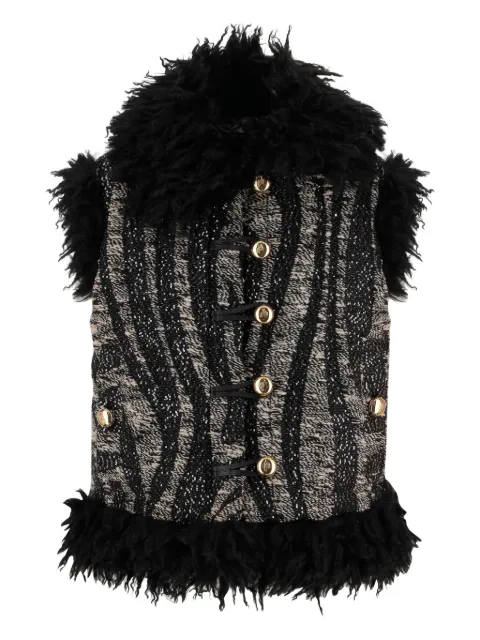 PUCCI chamarra con botones y ribete de pelo