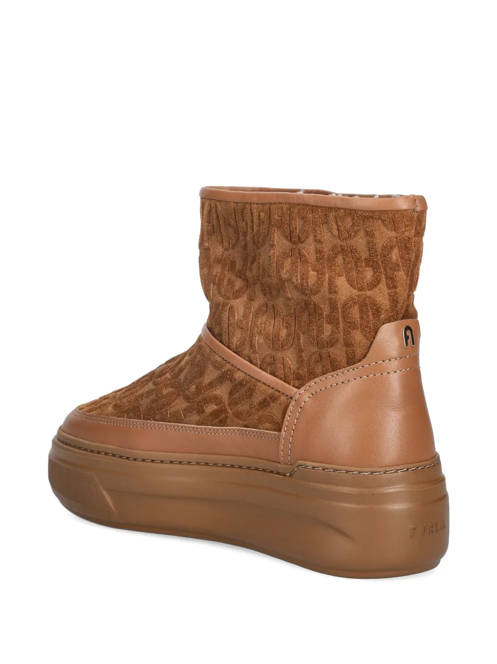 Furla logo-embossed platform boots Bruin