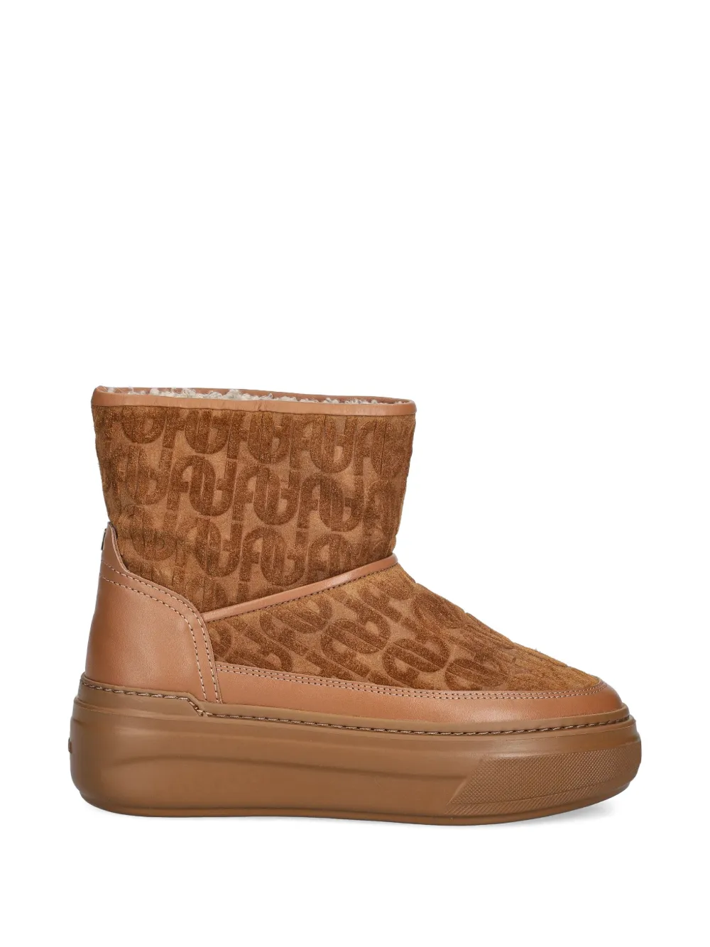 Furla logo-embossed platform boots Bruin