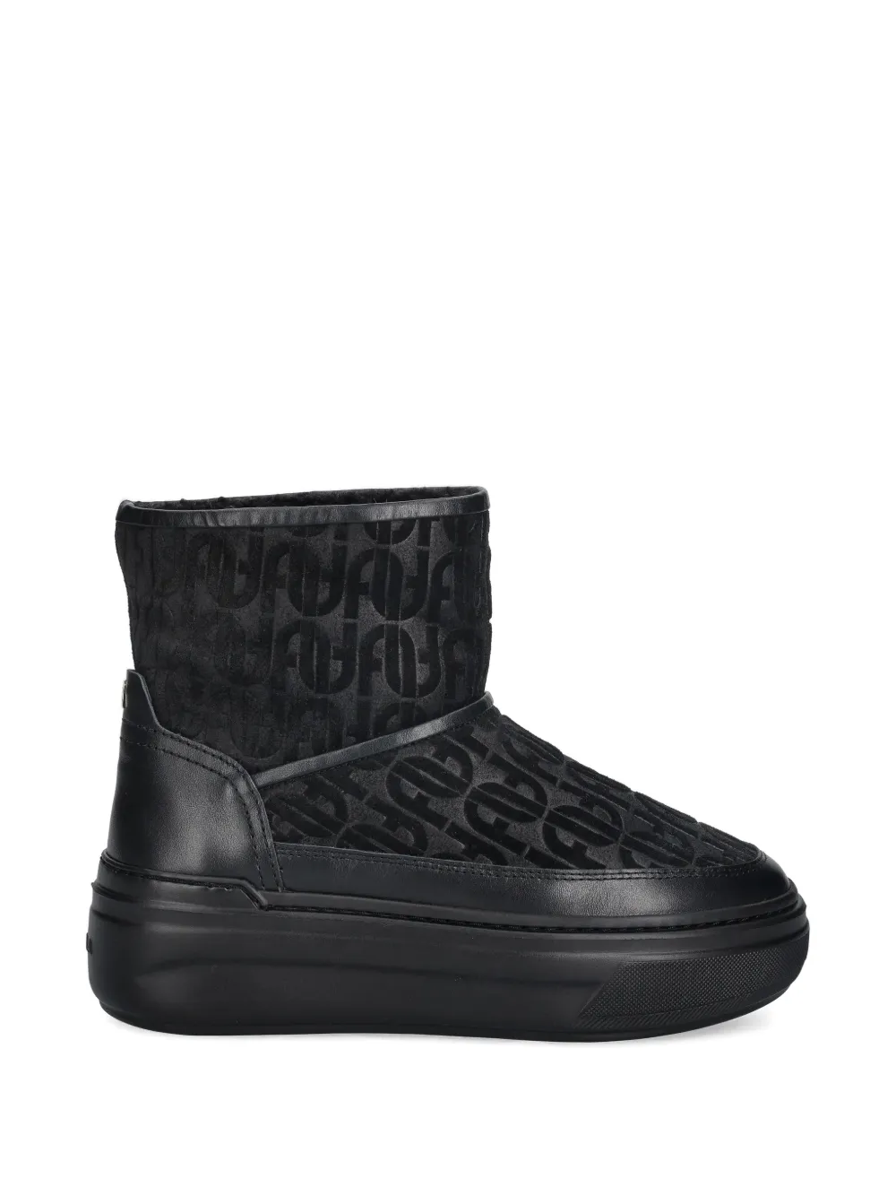 Furla logo-print boots Zwart