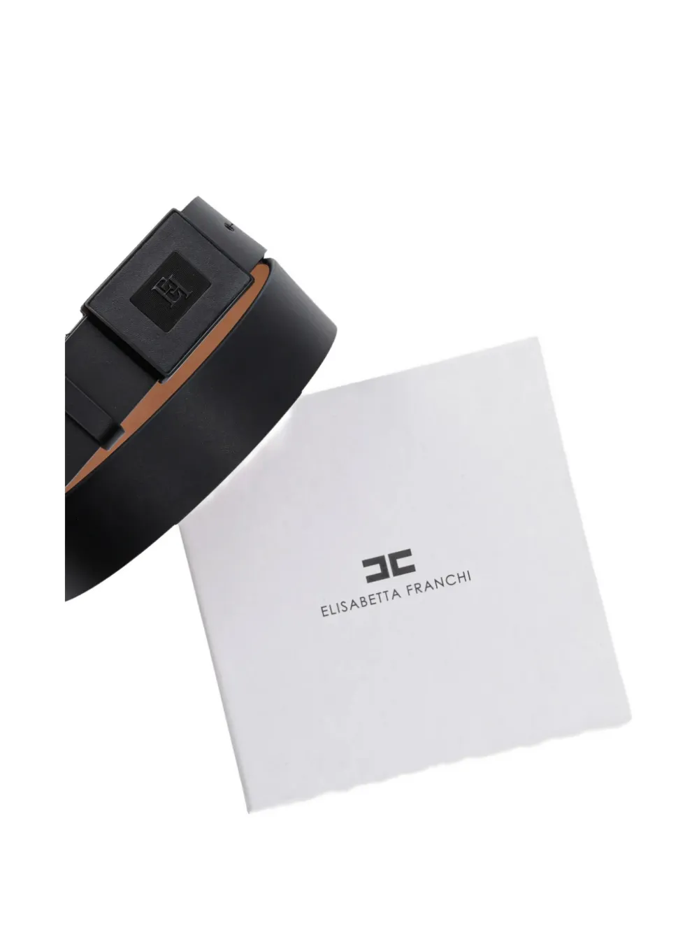 Elisabetta Franchi logo-buckle belt - Zwart
