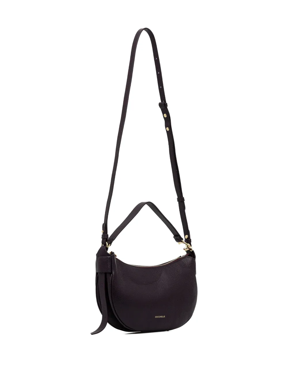 Coccinelle small C-easy grained-leather shoulder bag - Paars