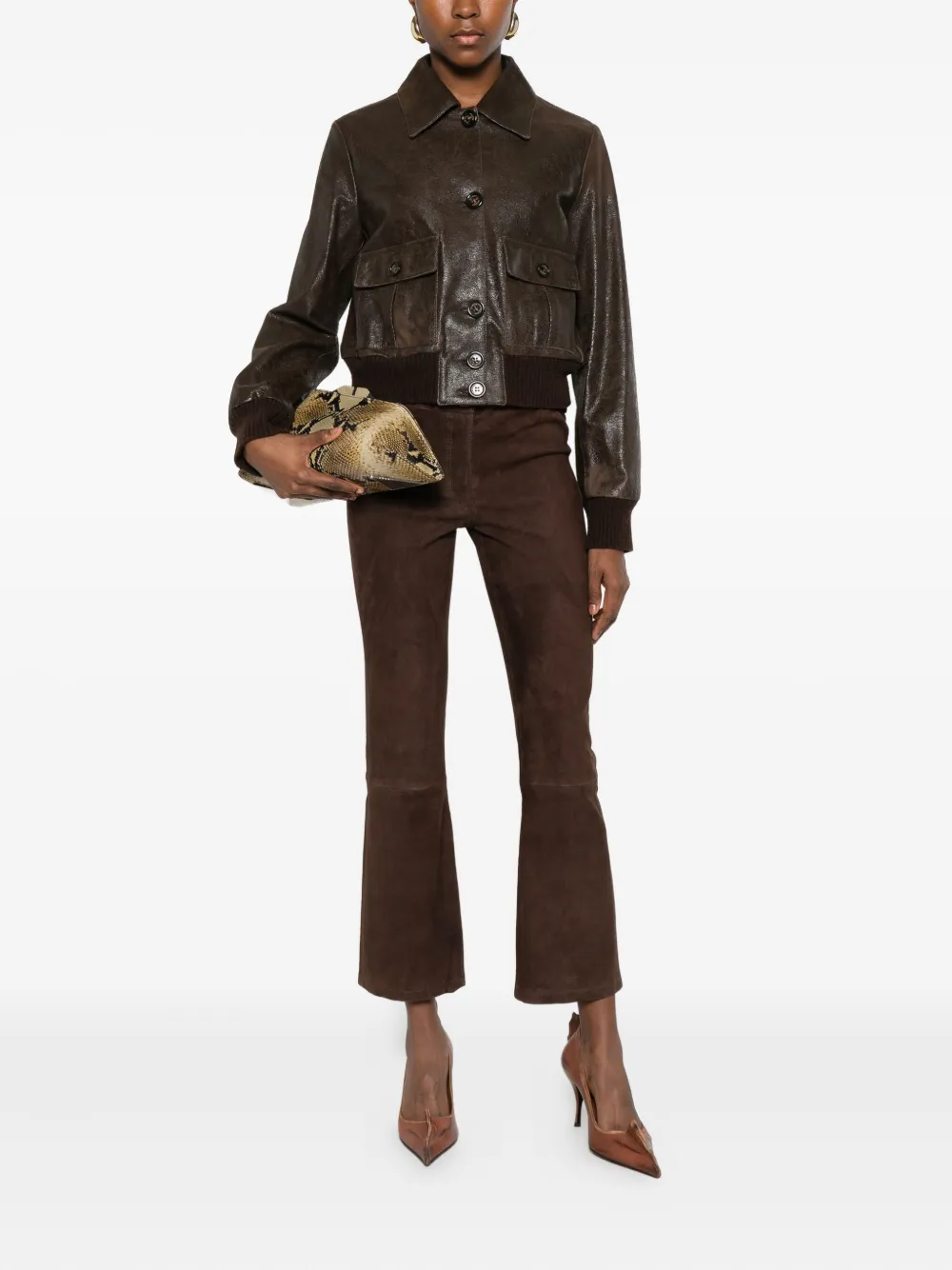 Arma Lively suede trousers - Bruin