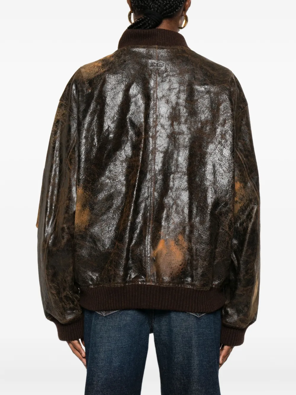 Valstar Lederjacke Im Used-look In Brown