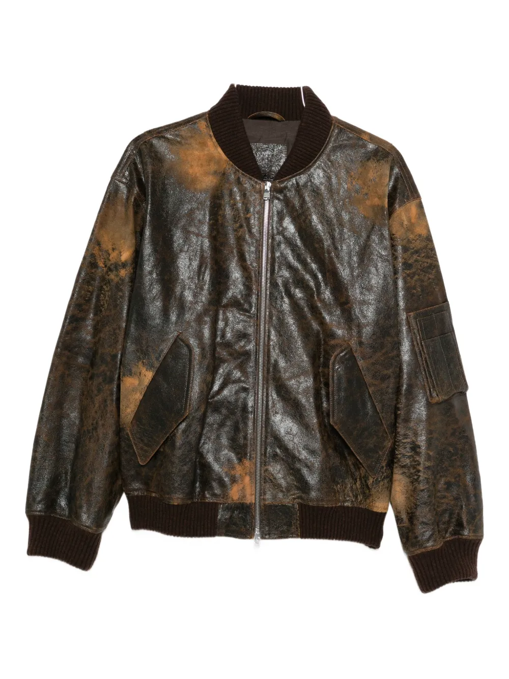 Valstar Lederjacke Im Used-look In Brown