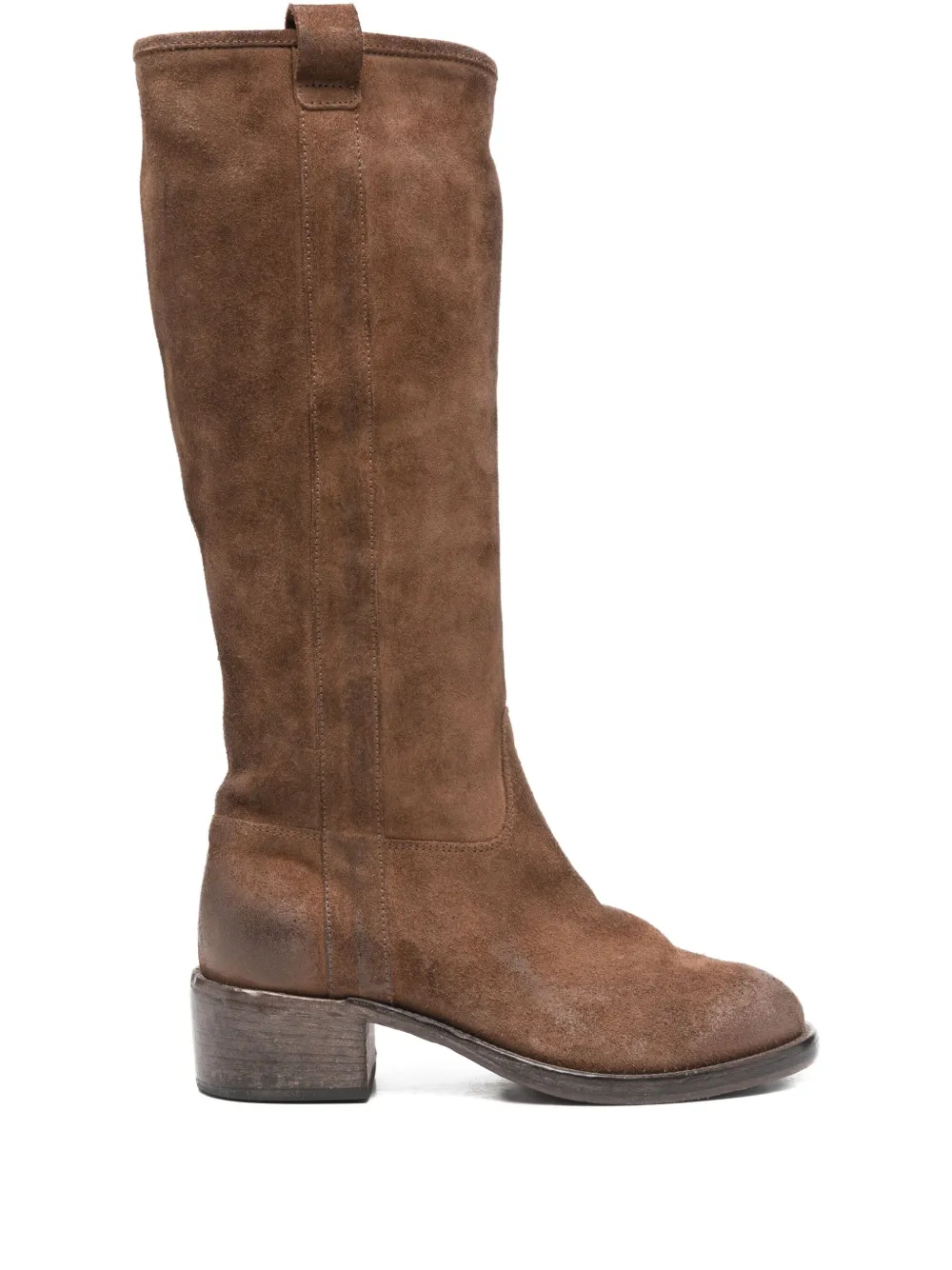 Moma Leather Knee-high Boots In Brown