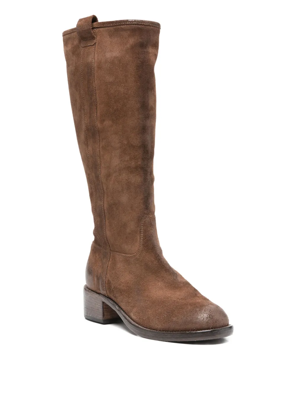 Moma Leather Knee-high Boots In Brown