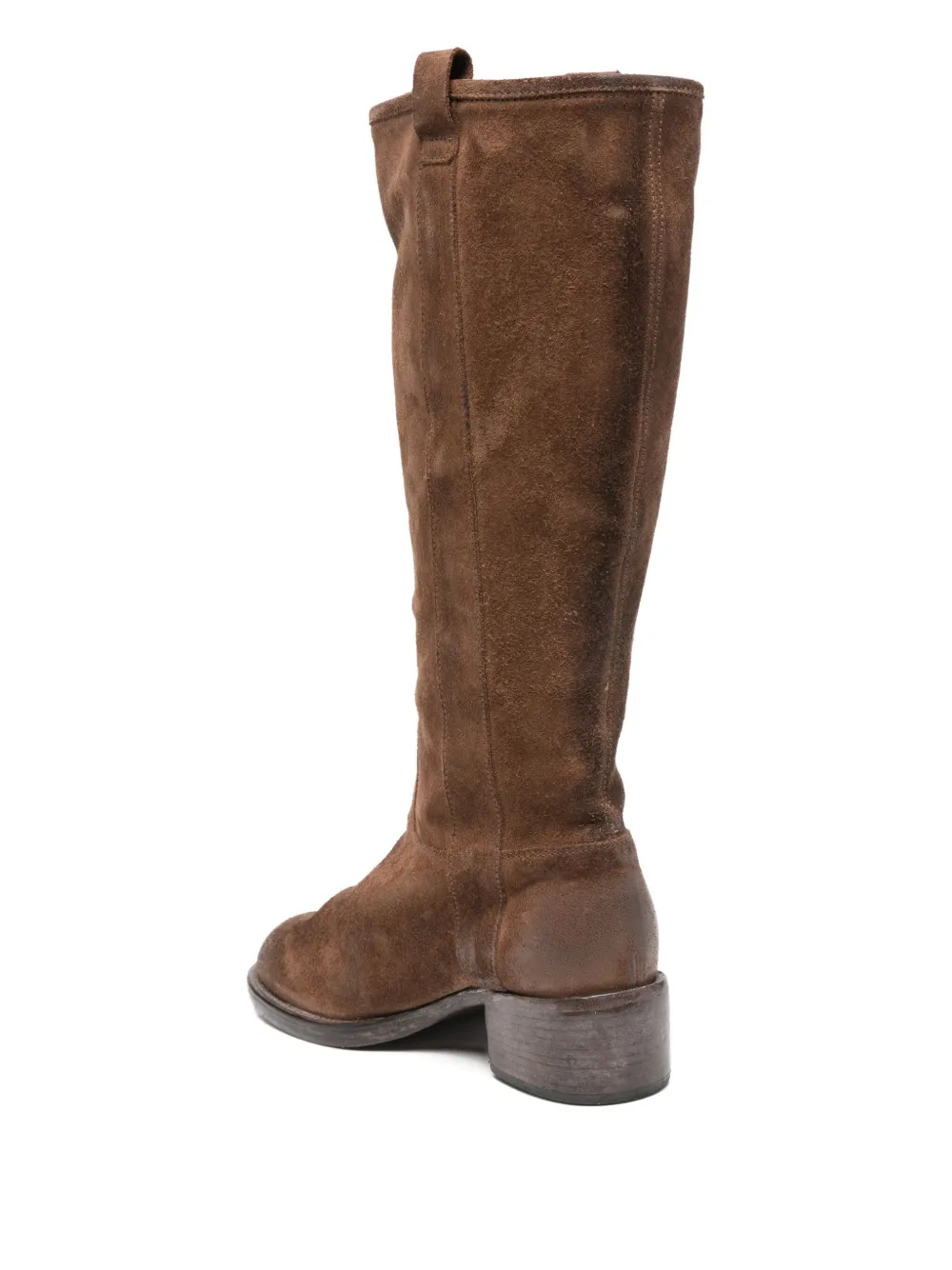 Moma Leather Knee-high Boots In Brown