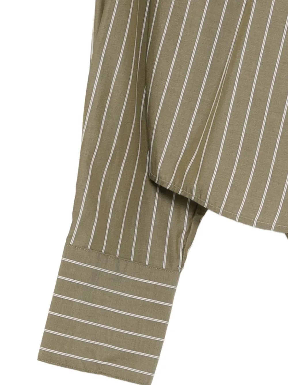 rag & bone Martha gestreepte popeline blouse Groen