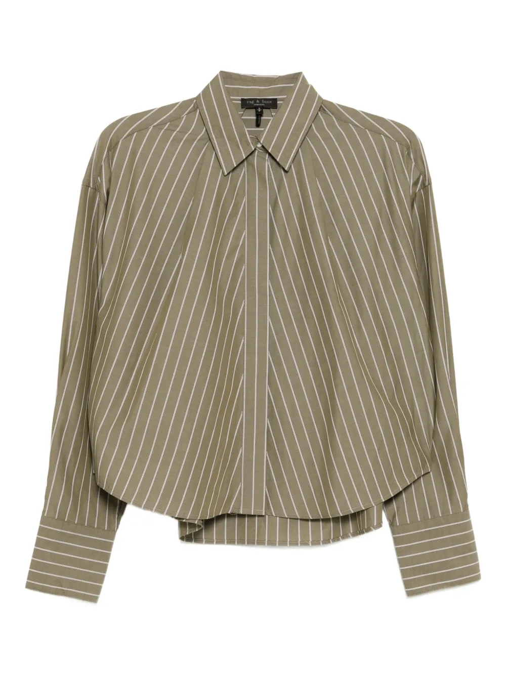 rag & bone Camicia Martha a righe | verde | Image 1