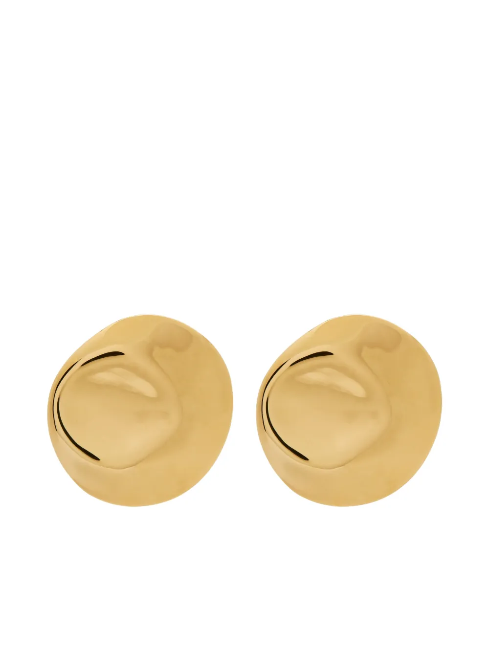 Nina Ricci Dented Medallion earrings - Gold