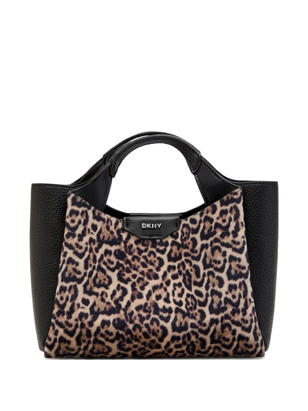 DKNY mini Willa leopard-print leather crossbody bag - Nero