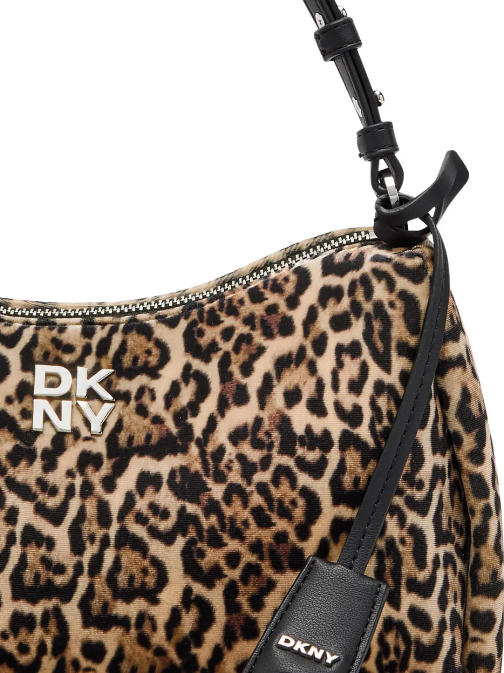DKNY Remy schoudertas met luipaardprint - Bruin
