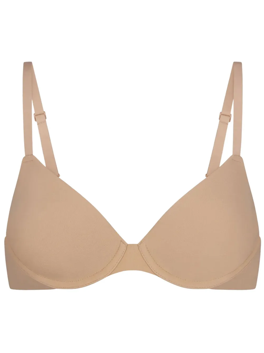 Skims Adjustable Straps T-shirt Bra In Brown