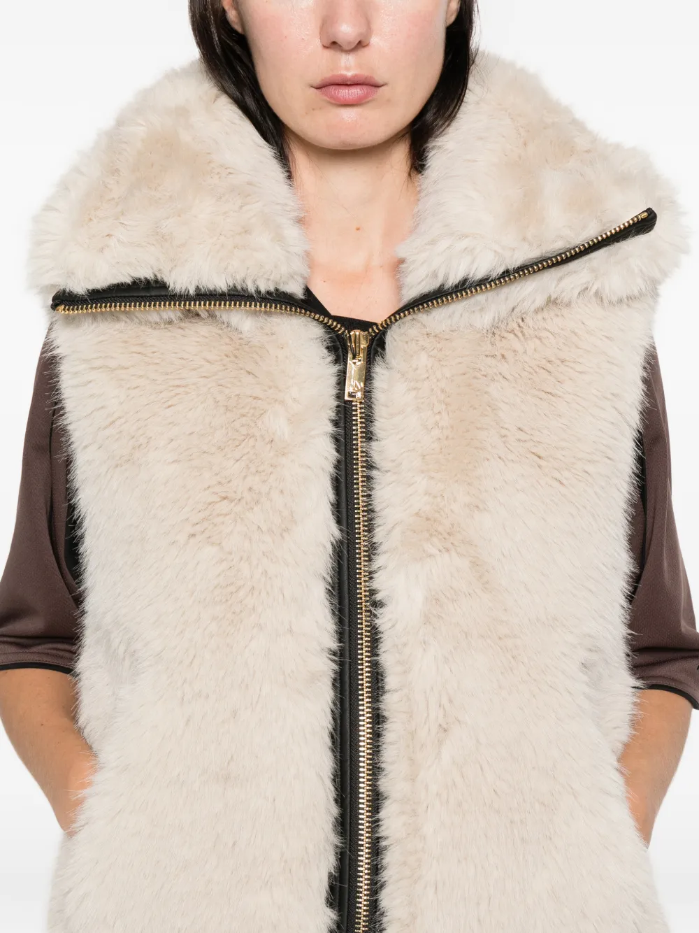 Moose Knuckles Jack van imitatiebont Beige