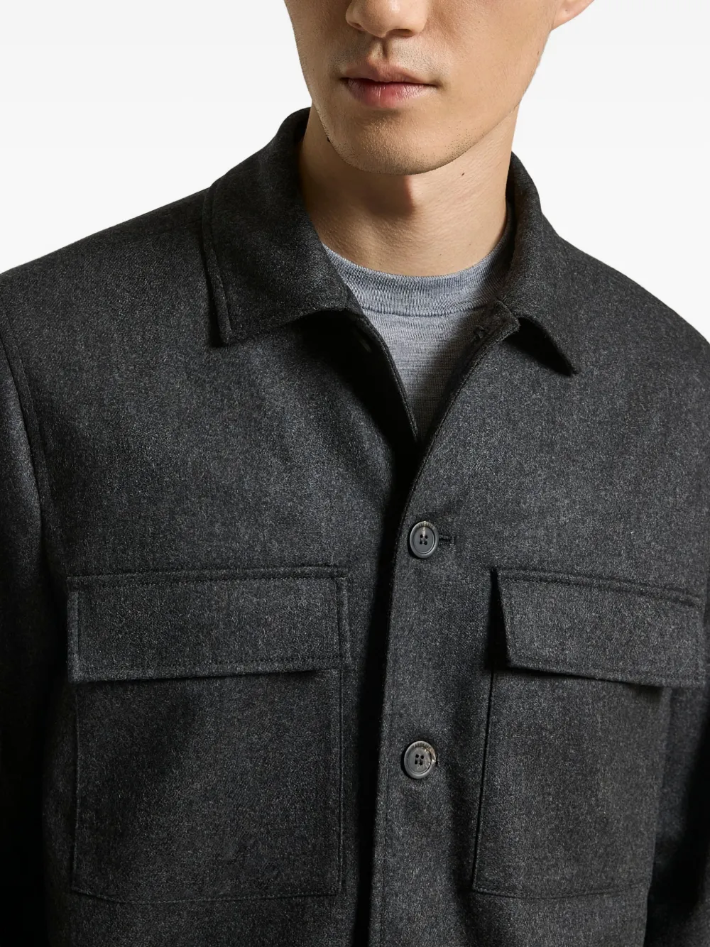 Peserico Jack met zak en knoop Grijs