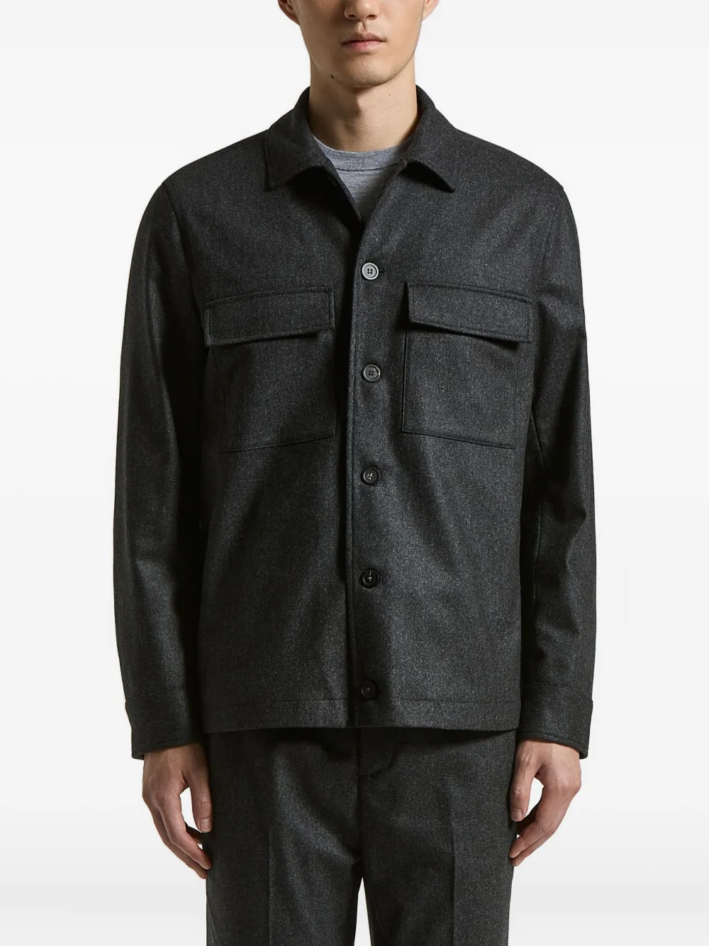 Peserico pocket button jacket | Grey | Image 1
