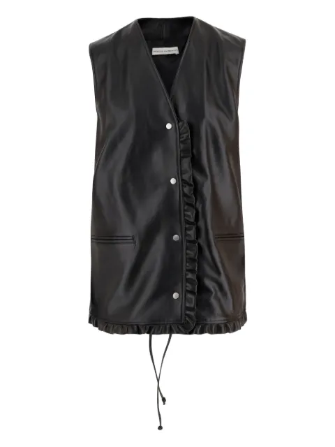 Niccolò Pasqualetti ruffled leather waistcoat
