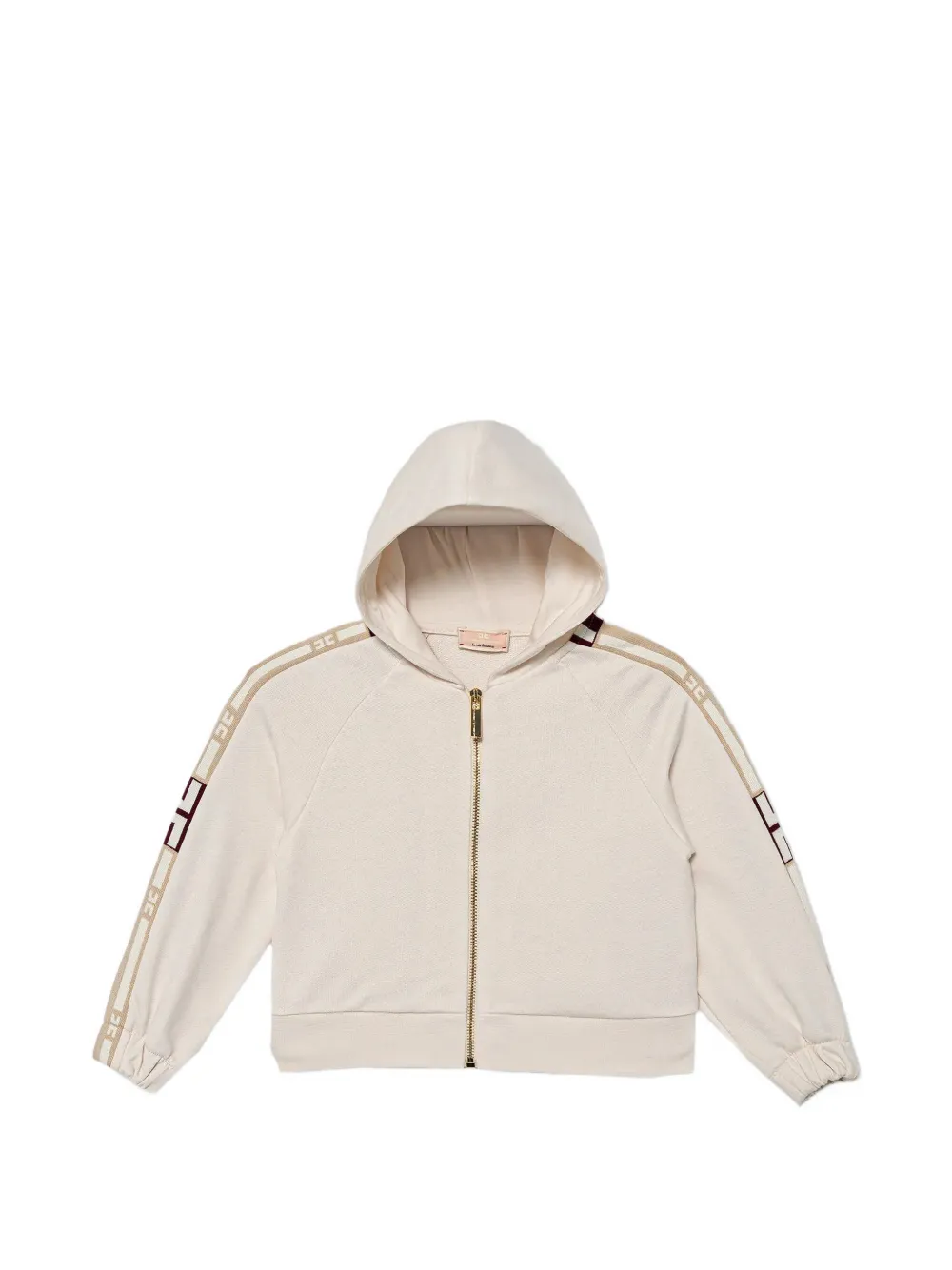 Elisabetta Franchi Kids zip-up hoodie - Toni neutri