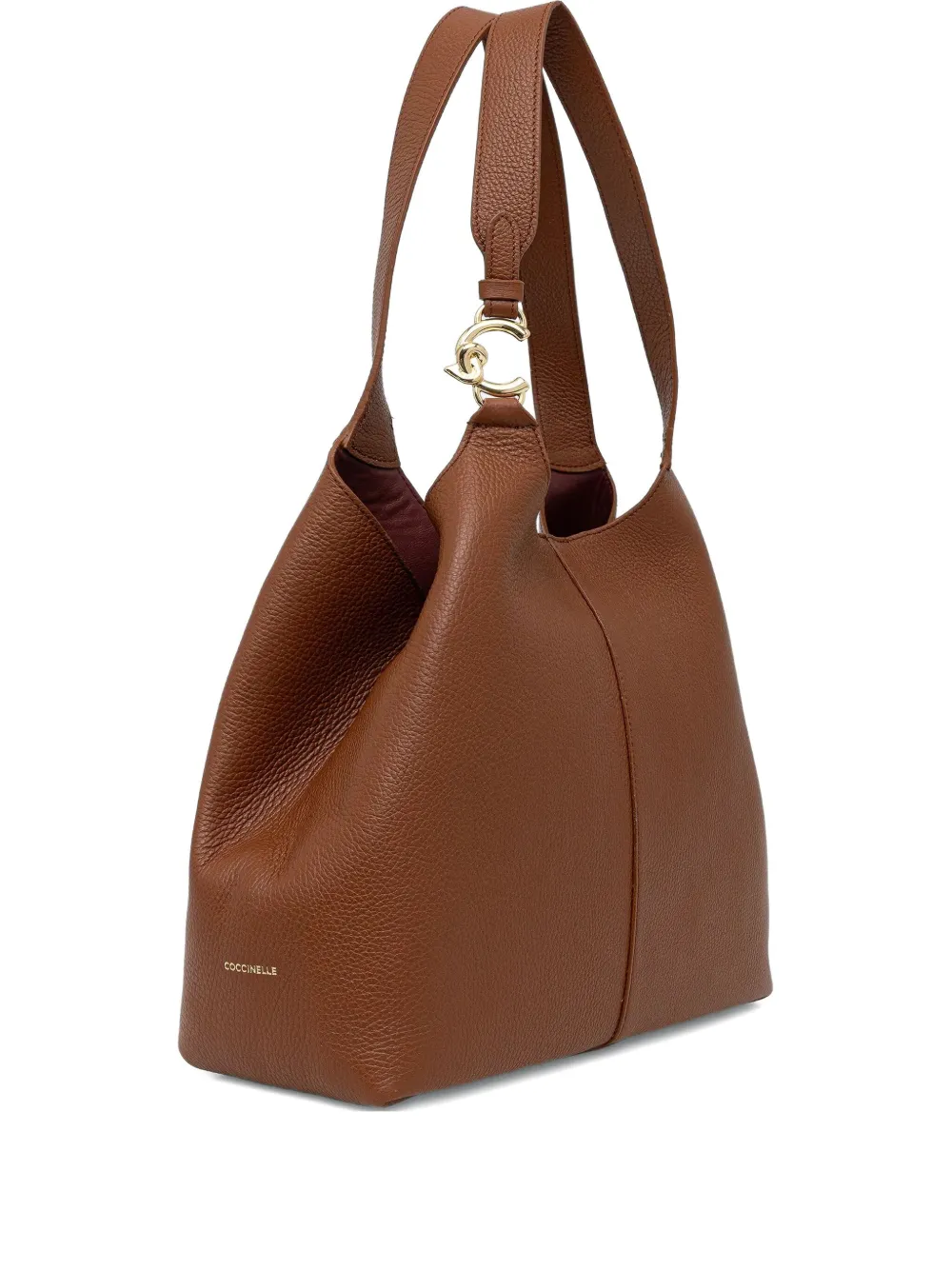 Coccinelle large C-Easy leather shoulder bag | Braun | Image 1