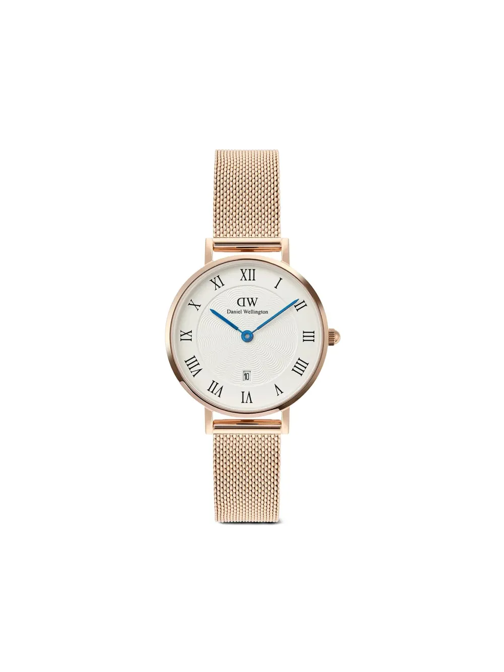 Daniel Wellington Petite & Quadro Roman Numerals Date 28mm - ホワイト Daniel Wellington Petite & Quadro Roman Numerals Date 28mm - ホワイト